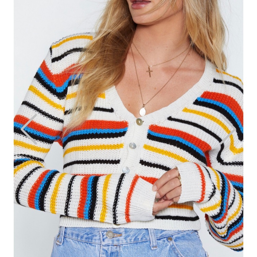 Striped Cropped Sweater